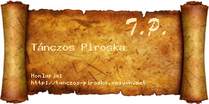 Tánczos Piroska névjegykártya