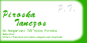 piroska tanczos business card